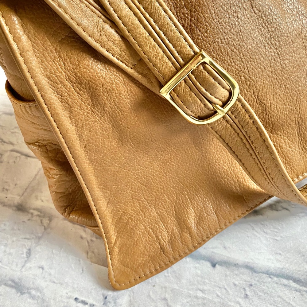 HANDCRAFTED LARGE REAL LEATHER HANDBAG - NWOT - Picture 4 of 8